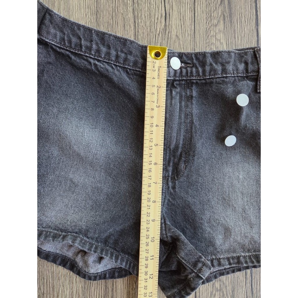 Altar'd State Denim Skort Womens M Black Wrap Front Y2K Grunge Mini Skirt - Picture 11 of 11